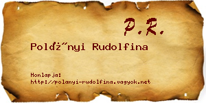 Polányi Rudolfina névjegykártya
